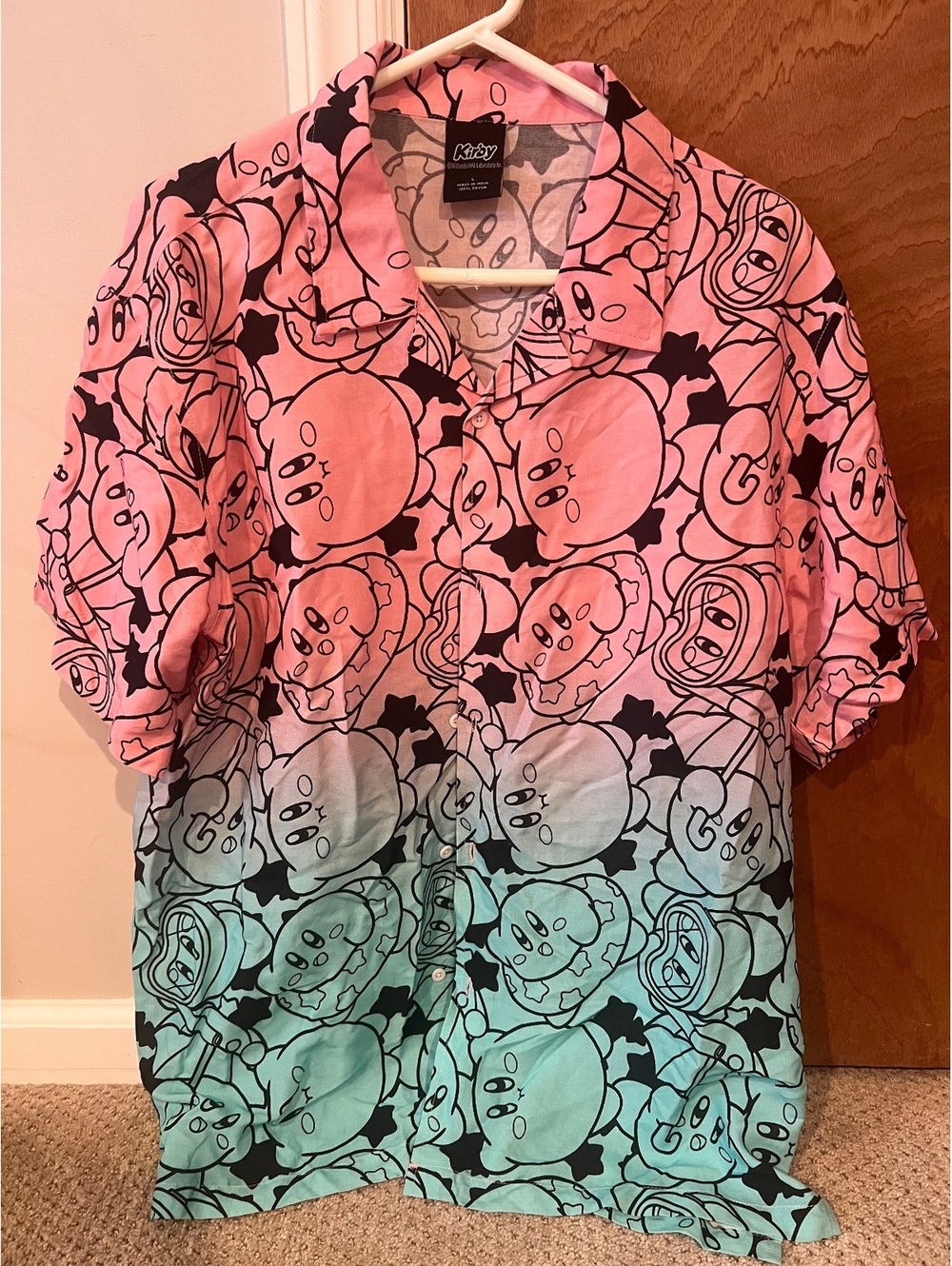 Nintendo Kirby Button Down Shirt